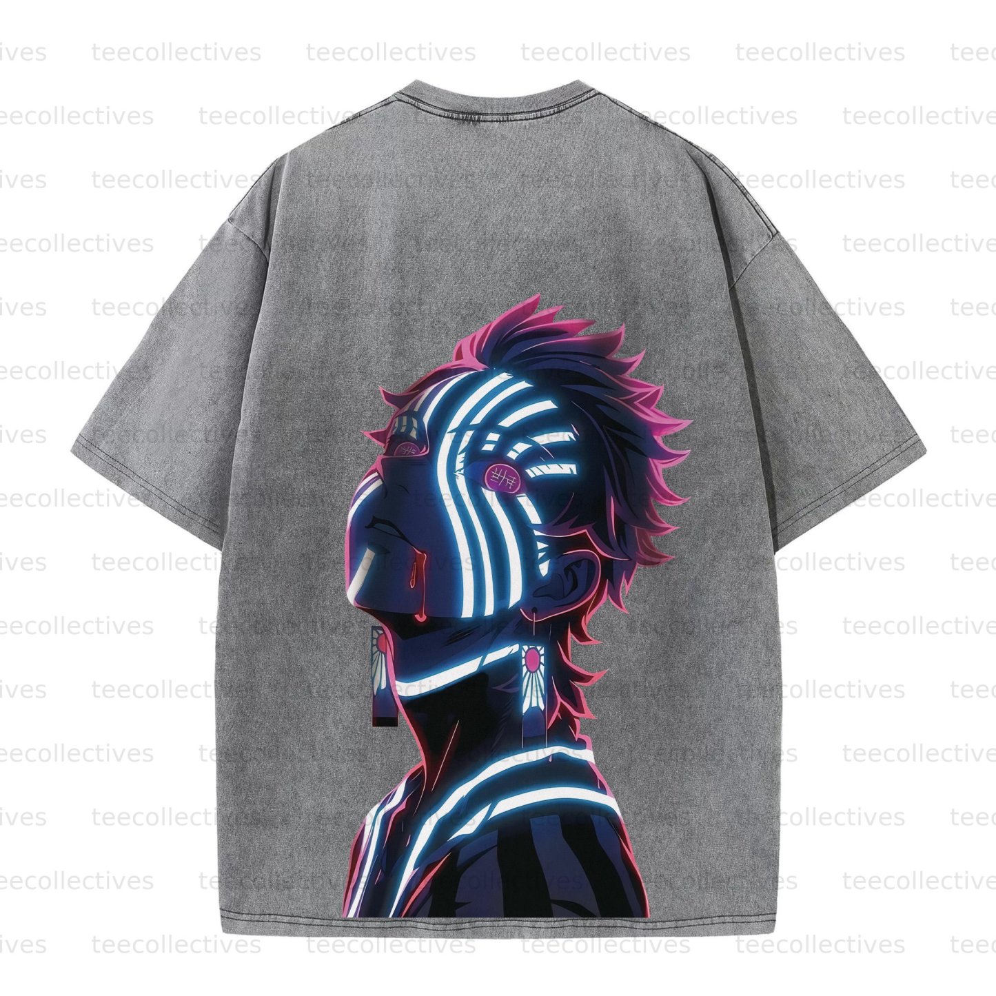 Vintage 3D Direct Inkjet Printed Washed Unisex T-Shirt