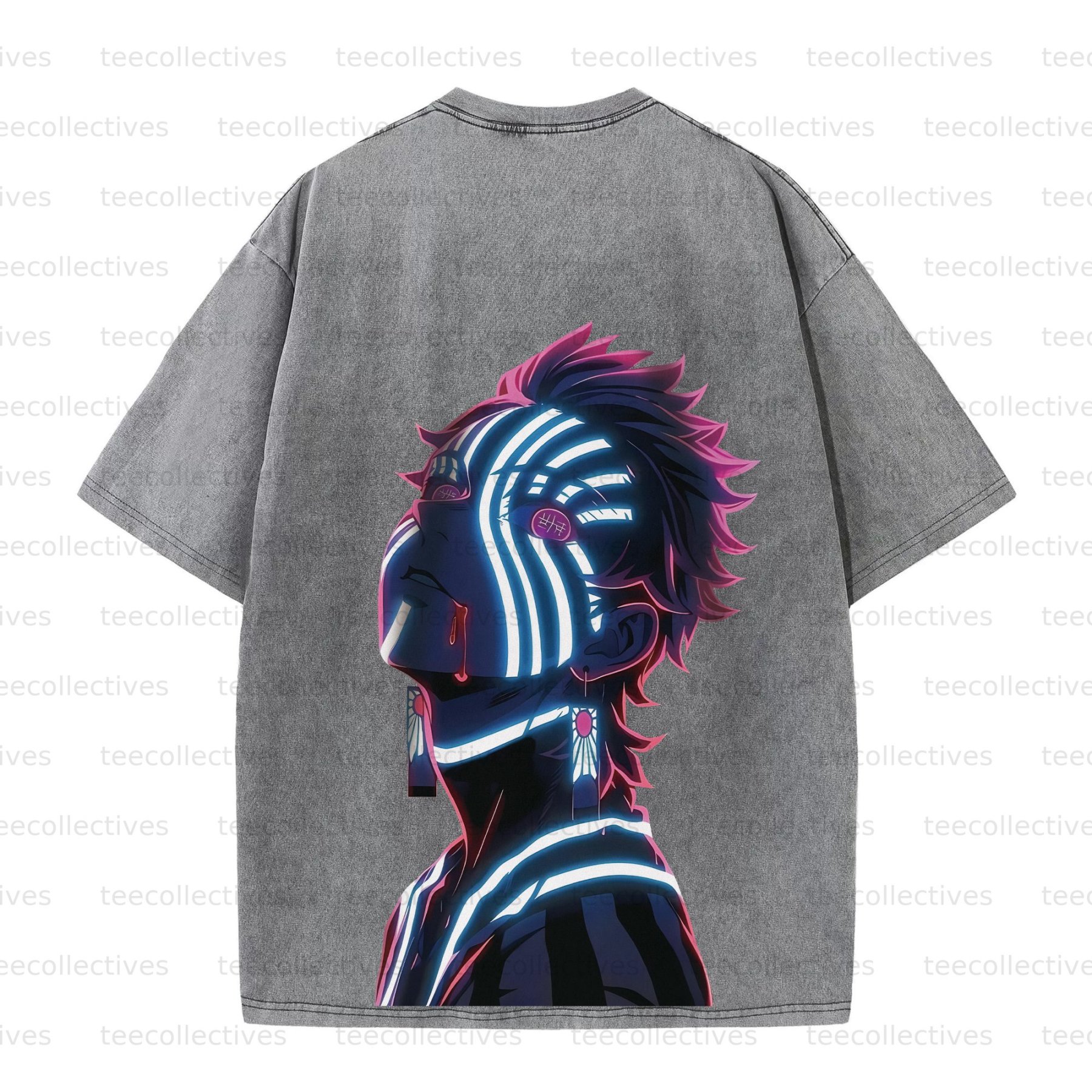 Vintage 3D Direct Inkjet Printed Washed Unisex T-Shirt