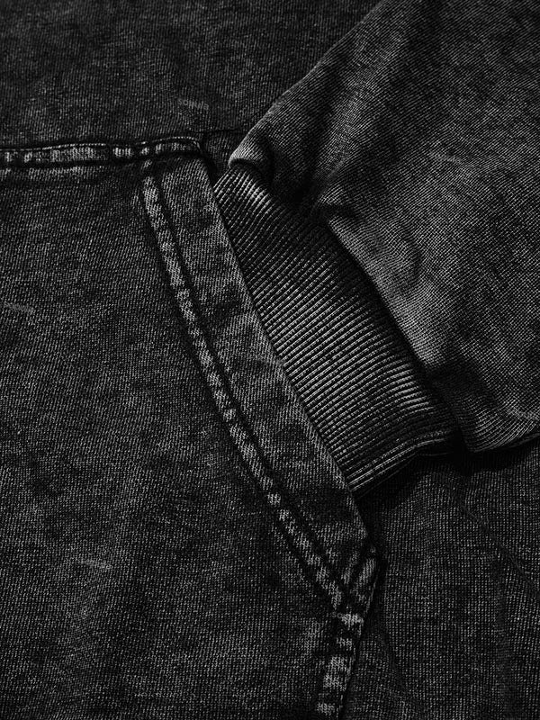 Vintage Angels Descend Graphic Acid Washed Oversized Hoodie