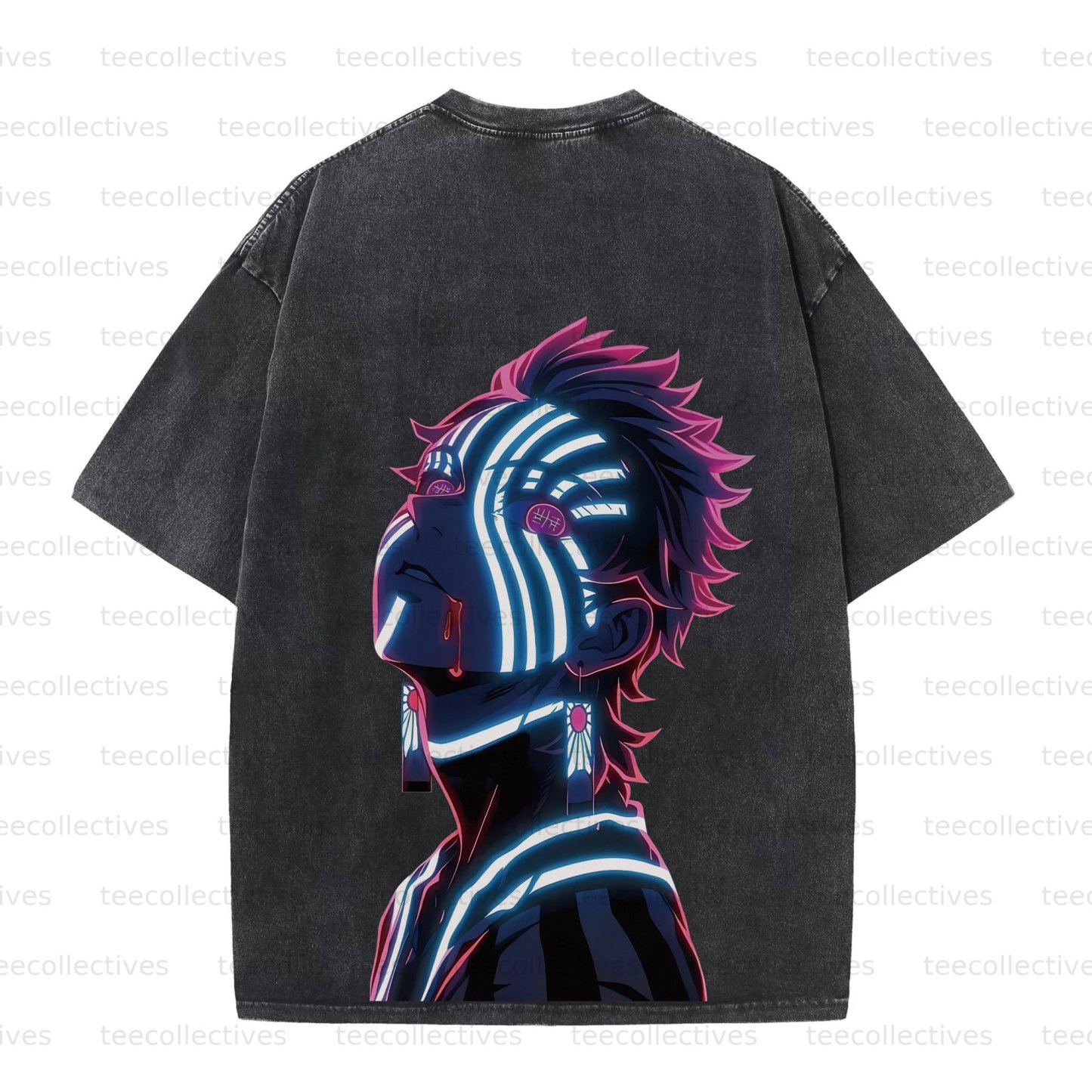 Vintage 3D Direct Inkjet Printed Washed Unisex T-Shirt