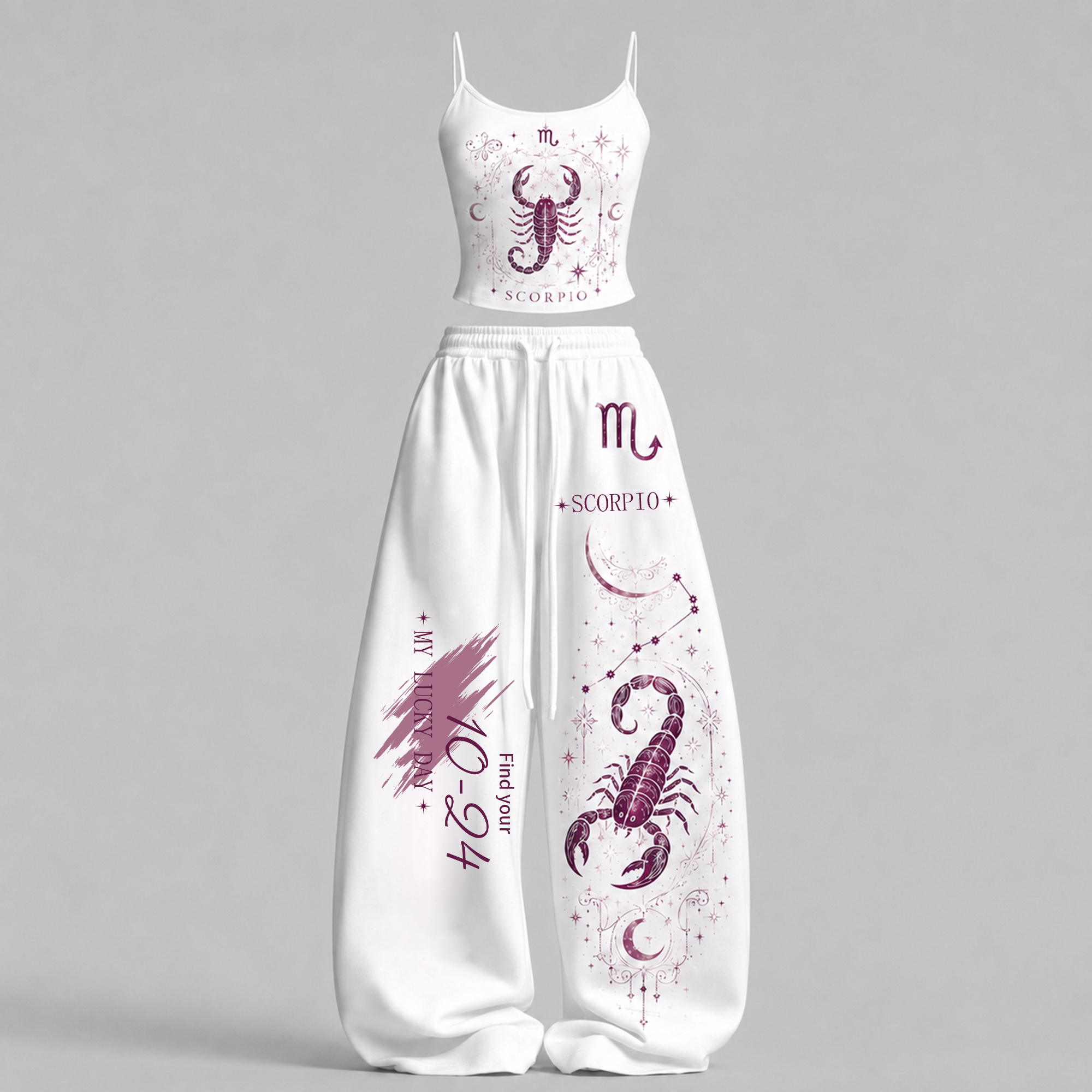 Scorpio Cosmic Series Women's T-Shirt & Elasticated Trousers Two-Piece Set