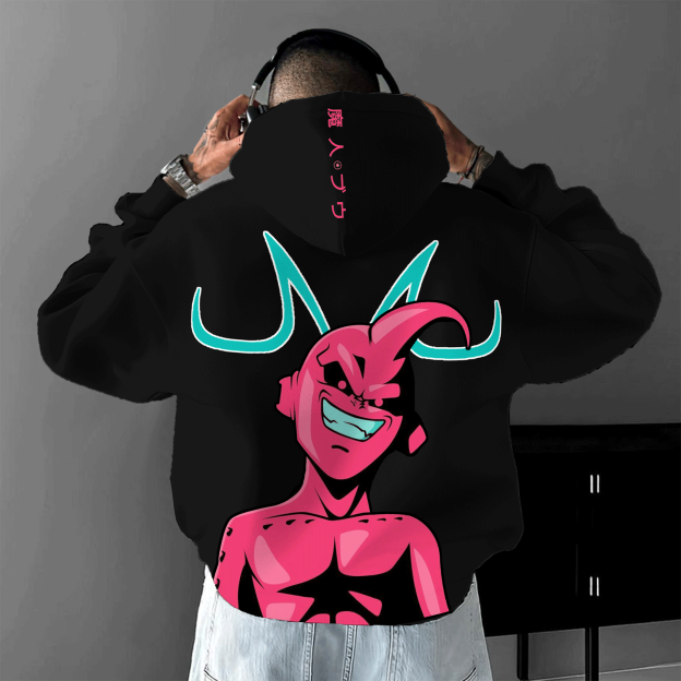 Unisex Anime Casual Print Oversized Hoodie-Teegamechanger