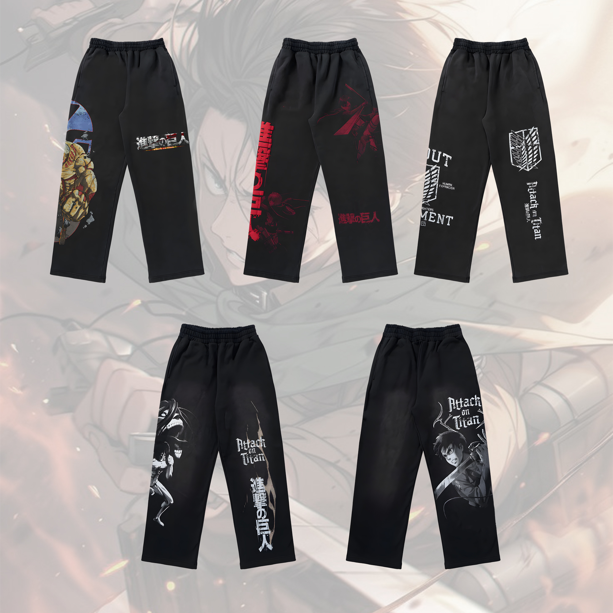 Unisex “ ATTACK ON TITAN ” Anime Style Retro Pants