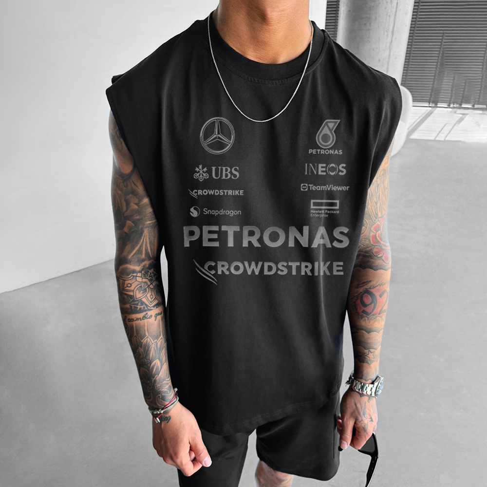 Unisex Racing Print Sleeveless Tee