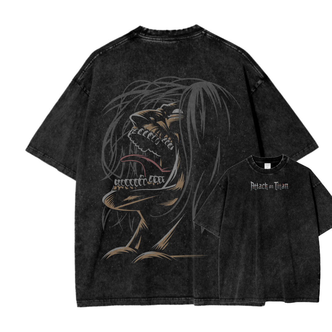 Vintage Washed Tee丨Attack On Titan