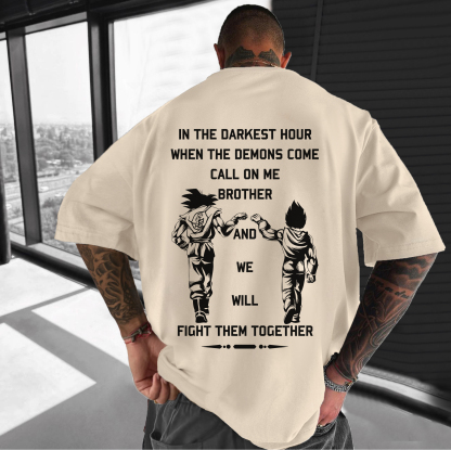 Oversized Dragon Ball anime graphic design printed T-shirt