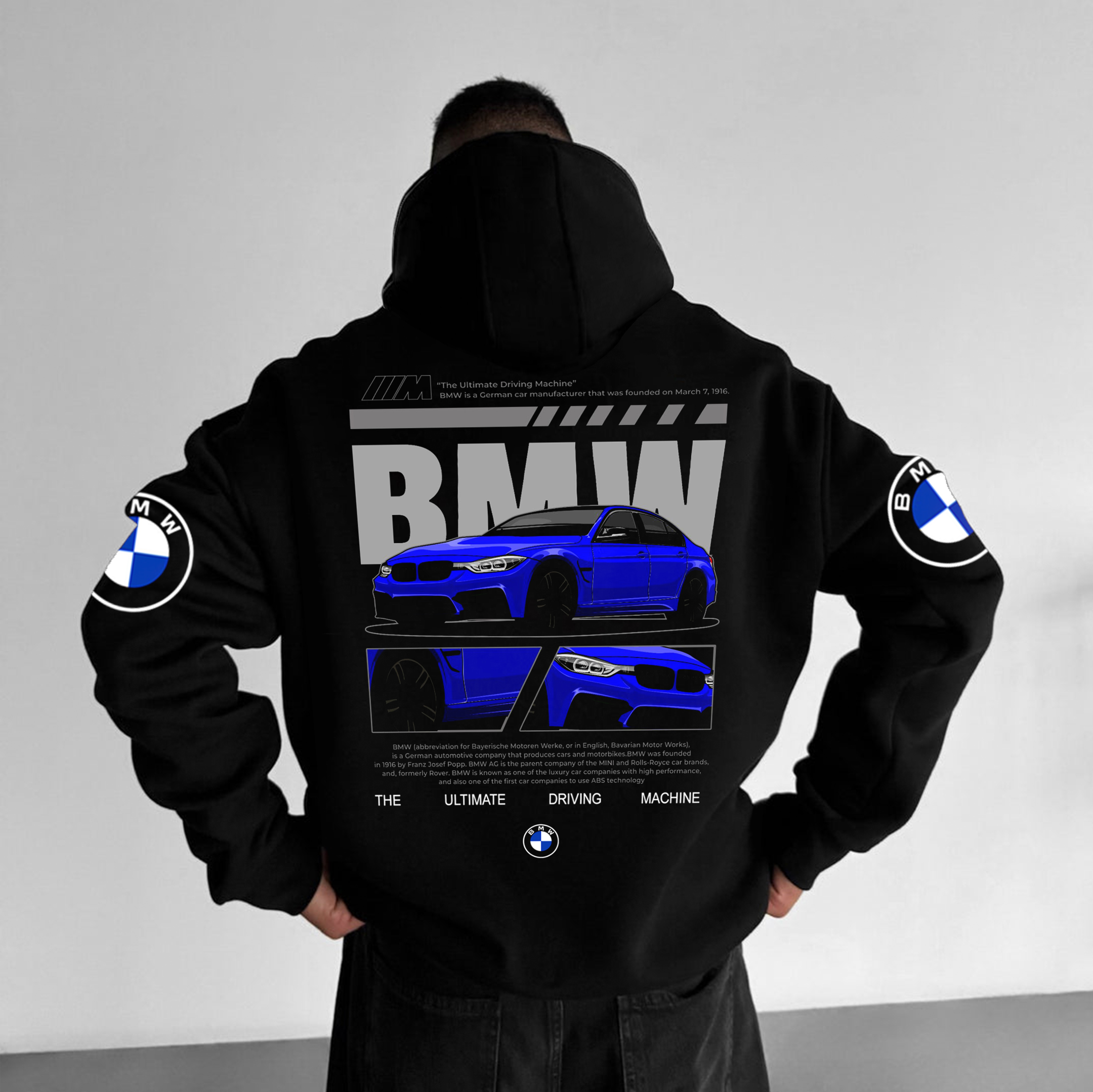 Unisex Racing Print Oversized Casual Hoodie