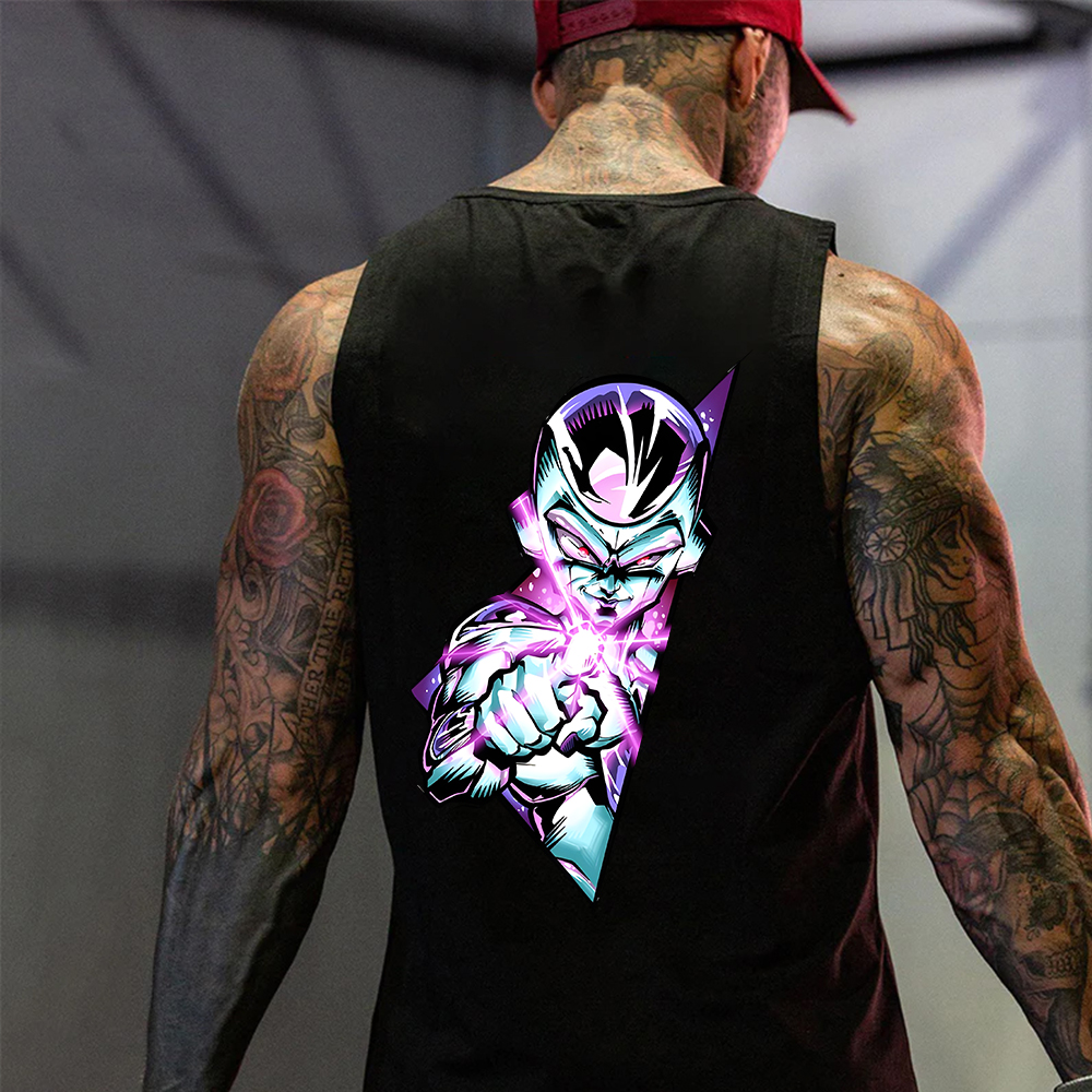 Casual Anime Print Fitness Tank Top
