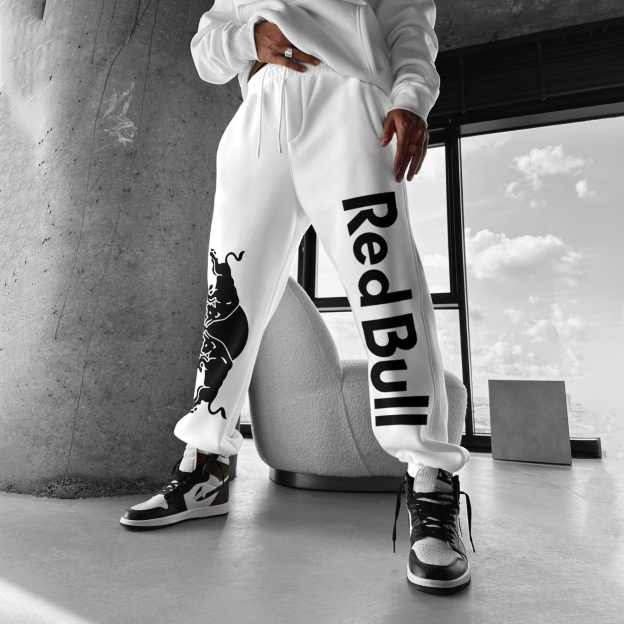 Fashionable Casual Energy Drink Print Men's Sweatpants