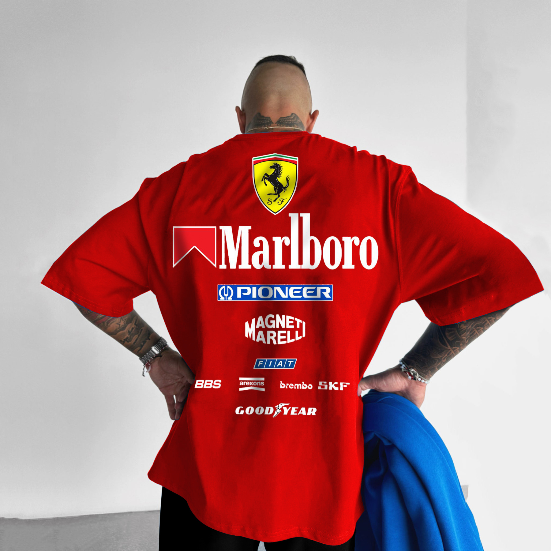 Casual Loose Letter Racing T-shirt