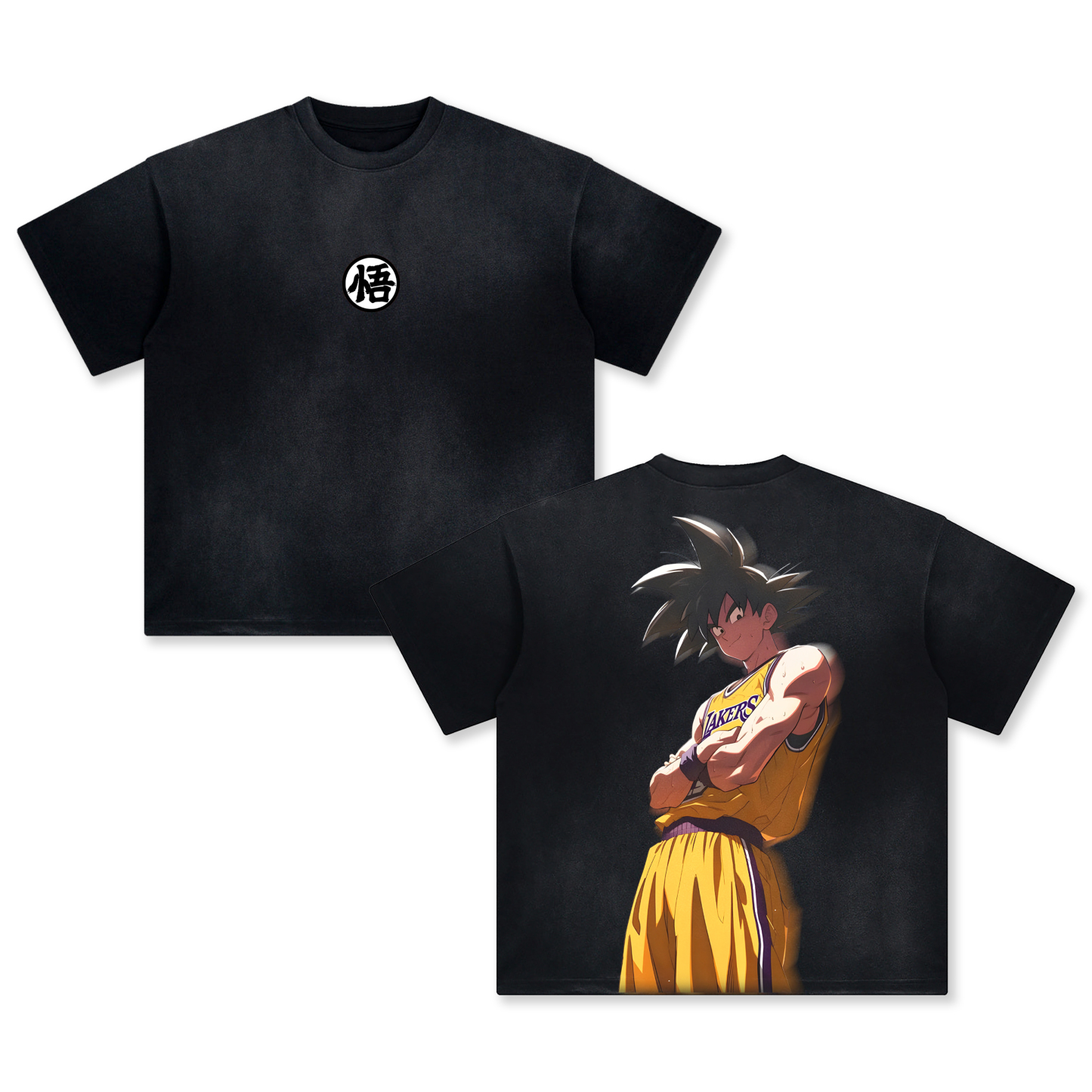 Unisex Vintage Tee丨Lakers x Dragon ball
