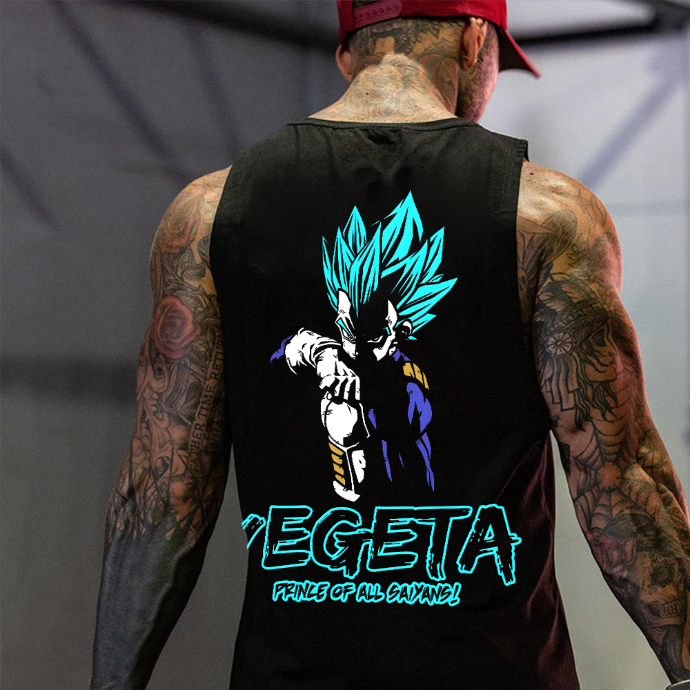 Casual Dragon Ball Anime Vegeta Fitness Tank Top