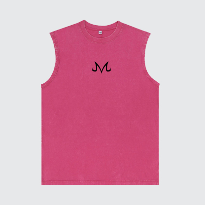 Casual Batik Washed Dragon Ball Anime Buu Simple Printed Tank Top