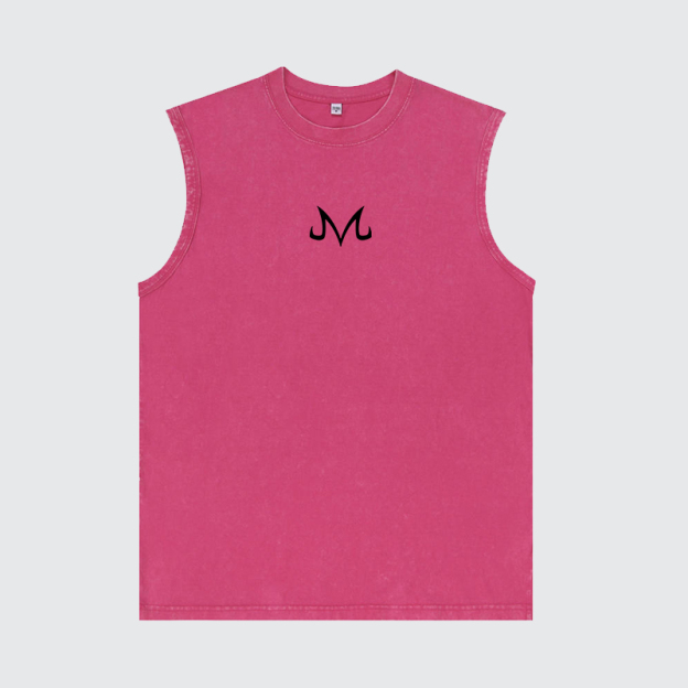 Casual Batik Washed Dragon Ball Anime Buu Simple Printed Tank Top