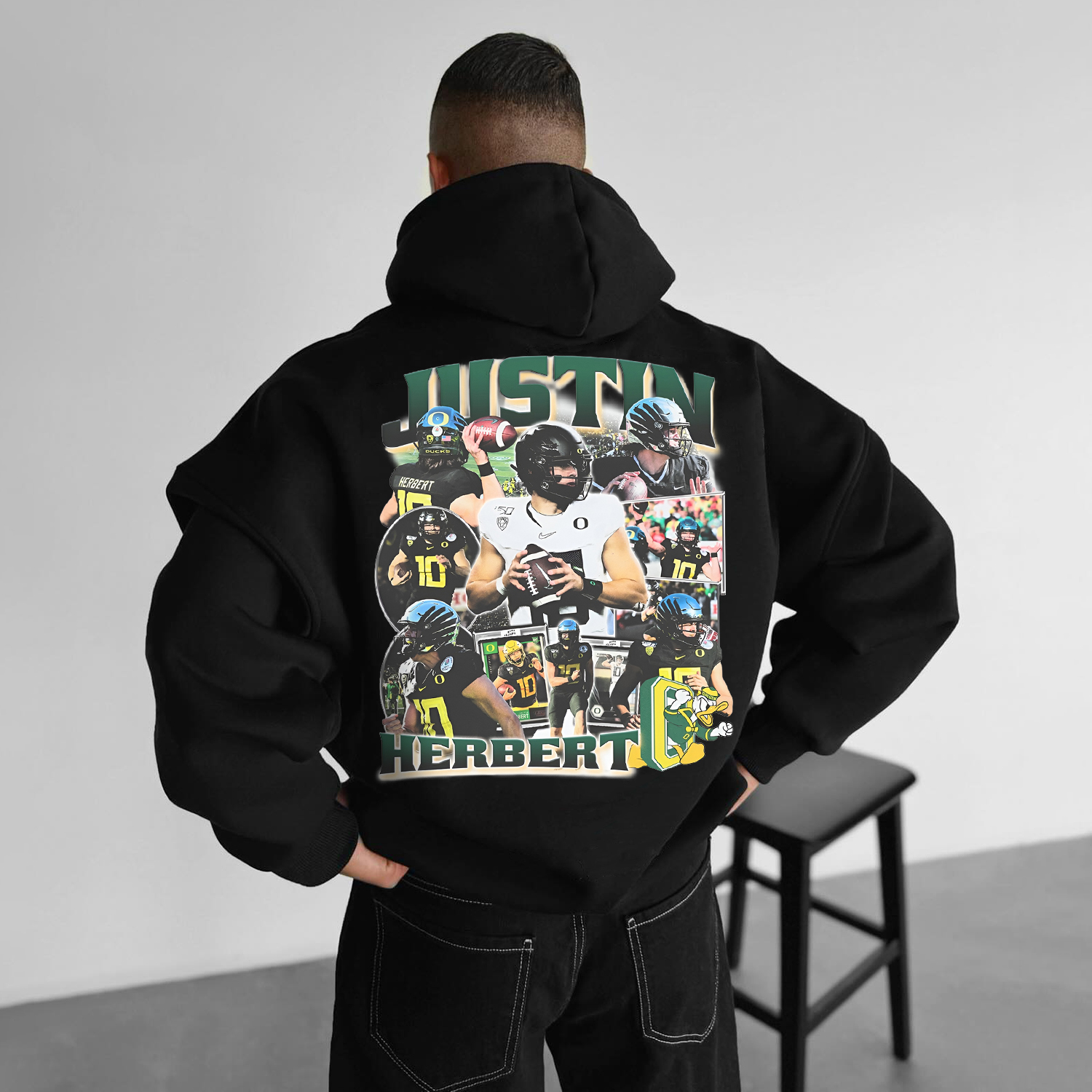Stylish Rugby Player Oversized Hoodie