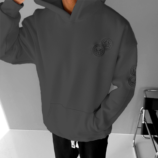 Oversize "" Print Hoodie-Teegamechanger