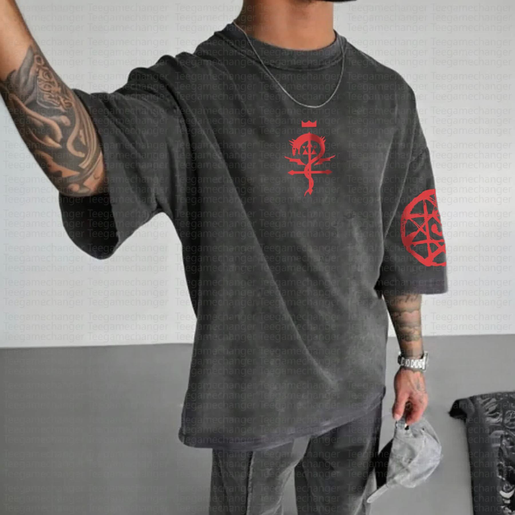 Unisex Anime Inspired Vintage Washed T-Shirt丨Fullmetal Alchemist