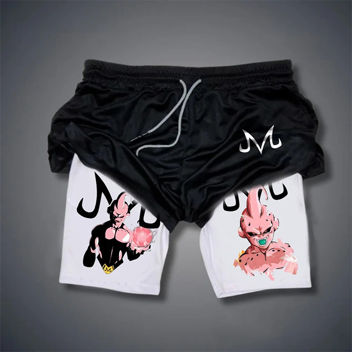 Dragon Ball Men's Anime Print Drawstring Double-Layer Shorts