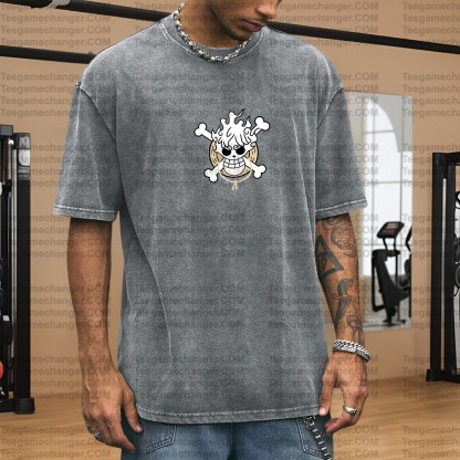 Vintage 3D Direct Inkjet Printed Washed Unisex T-Shirt