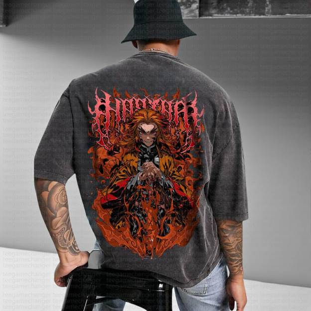 Unisex Anime Inspired Vintage T-Shirt丨Demon Slayer
