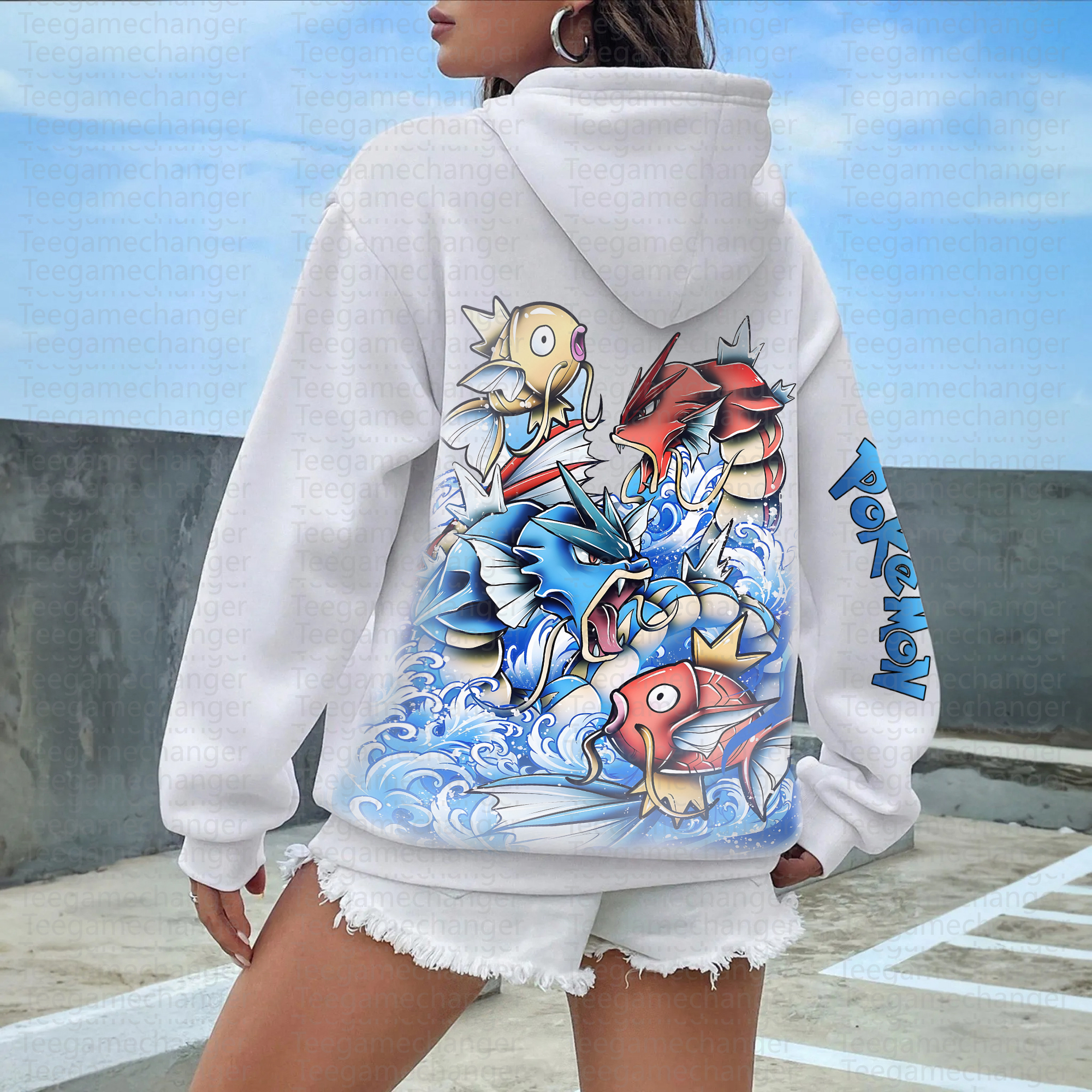 Unisex Anime Graphic Streetwear Vintage Hoodie丨Demon Slayer X Pokémon
