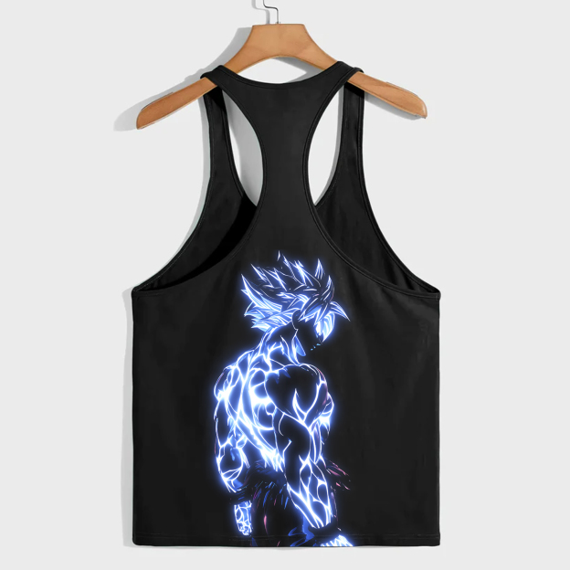Unisex Anime Print Embroidered Casual Vest