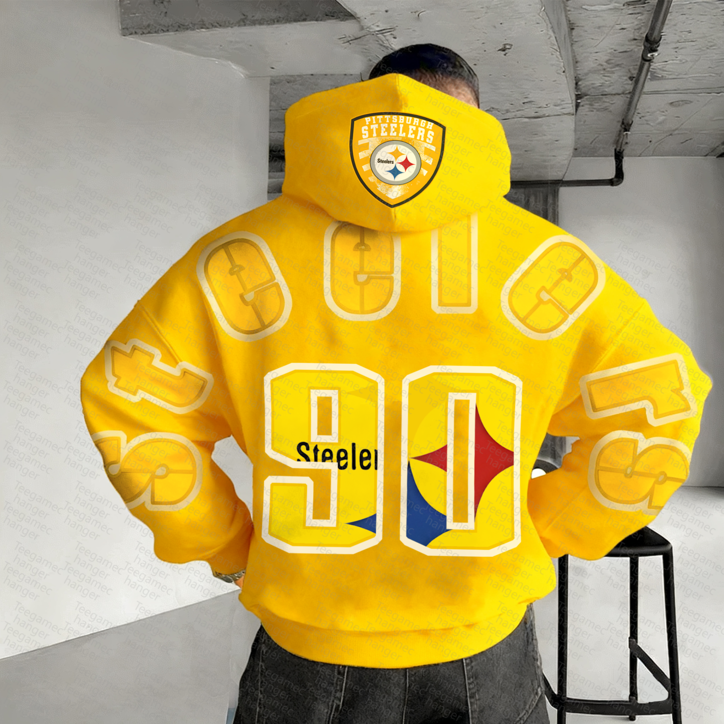 Unisex "NFL" Graphic Streetwear Vintage Plush Hoodie