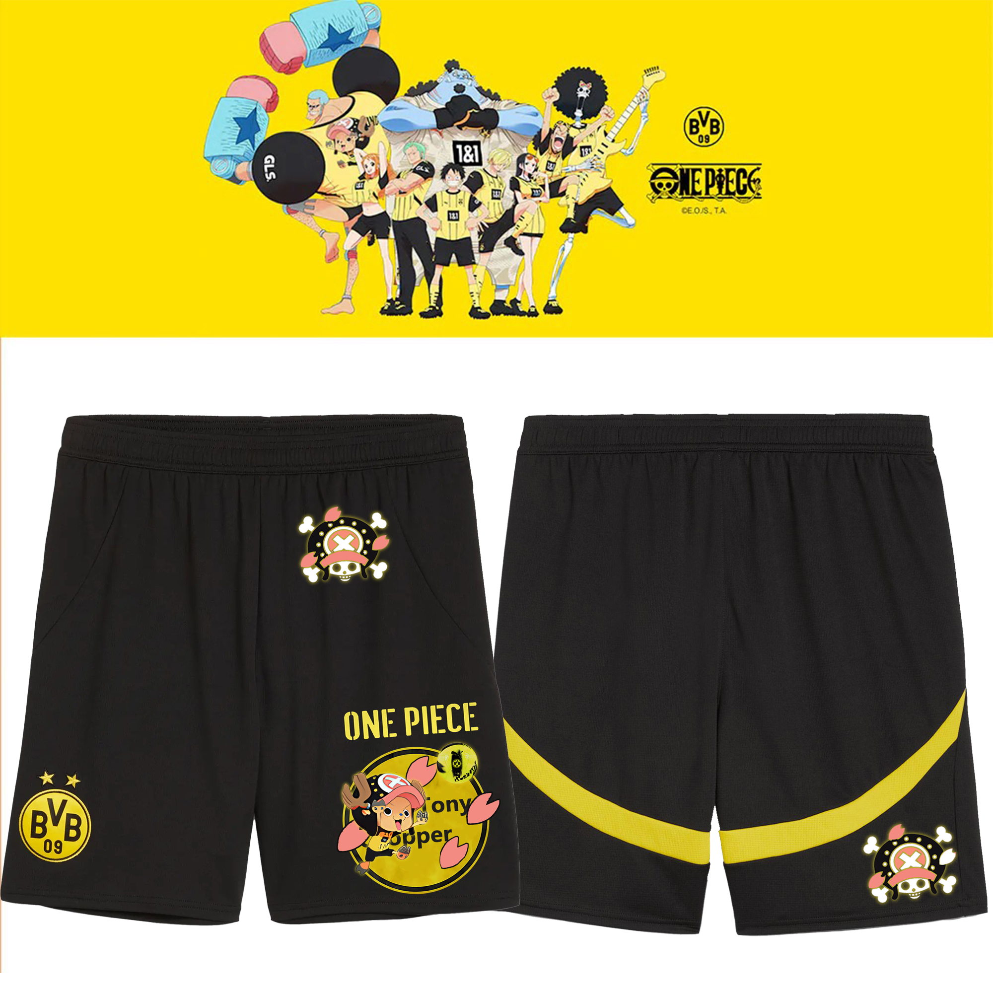 Unisex Vintage  Shorts | Borussia Dortmund x One Piece
