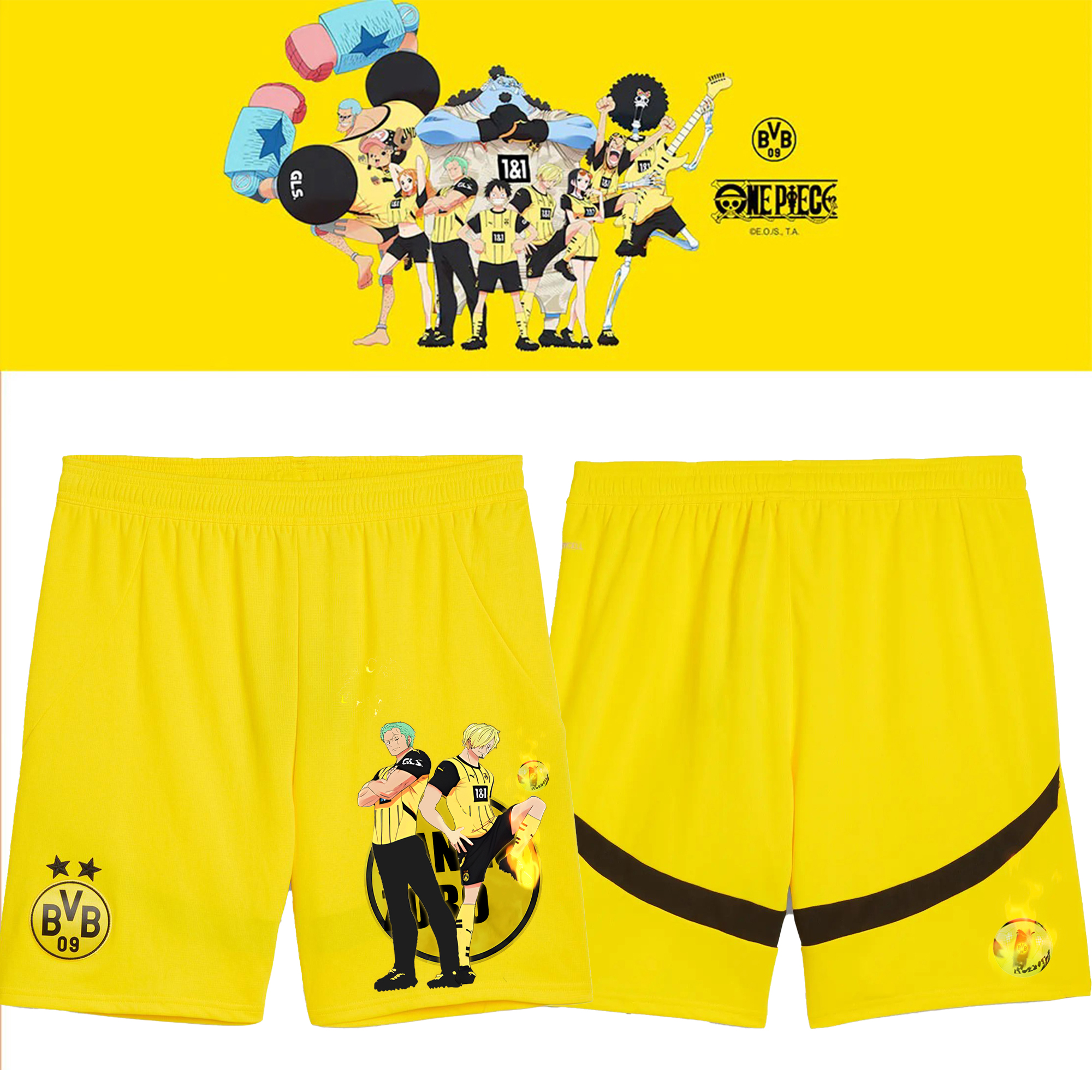 Unisex Vintage  Shorts | Borussia Dortmund x One Piece