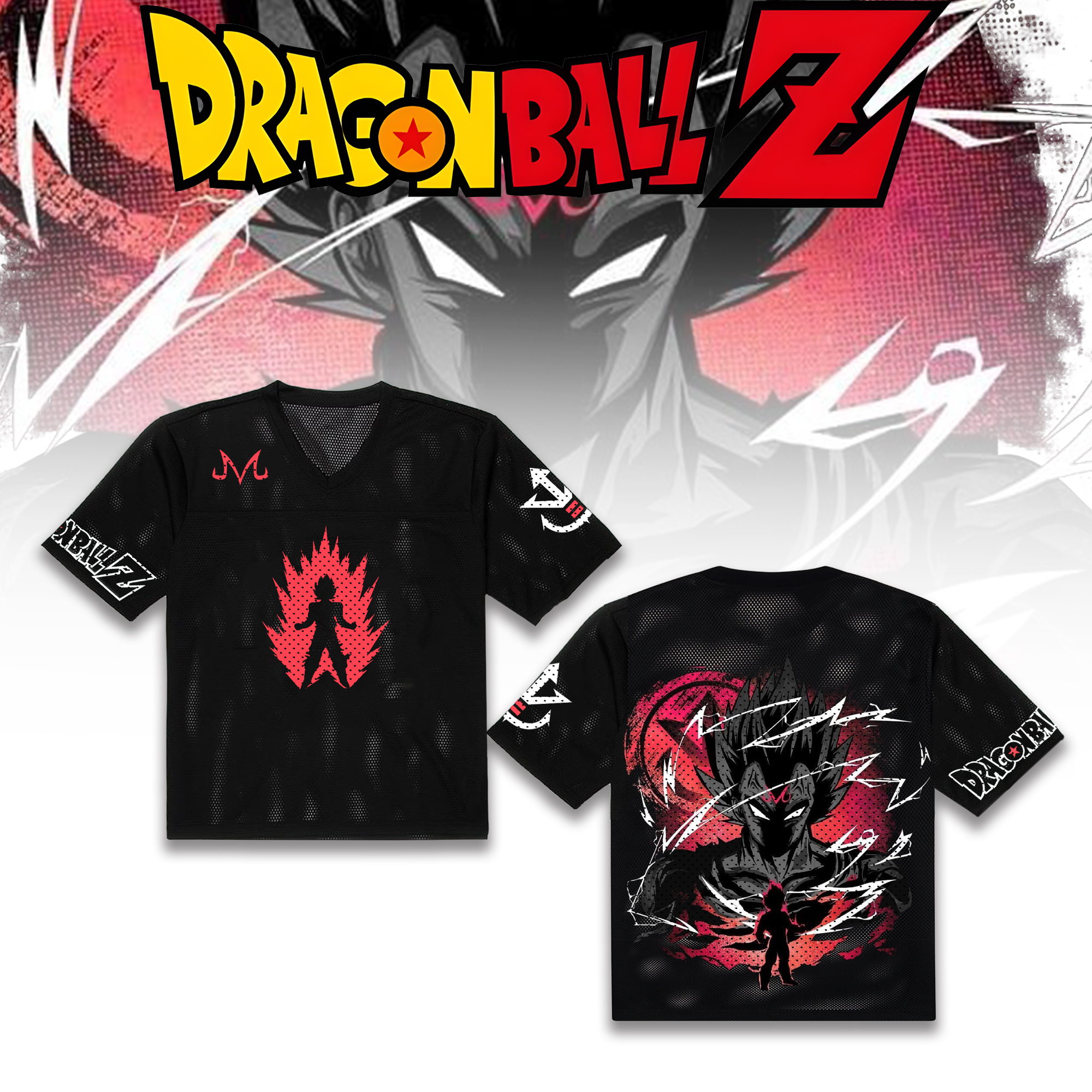 Unisex  “DRAGON BALL” Anime Style Retro I Mesh T-Shirt
