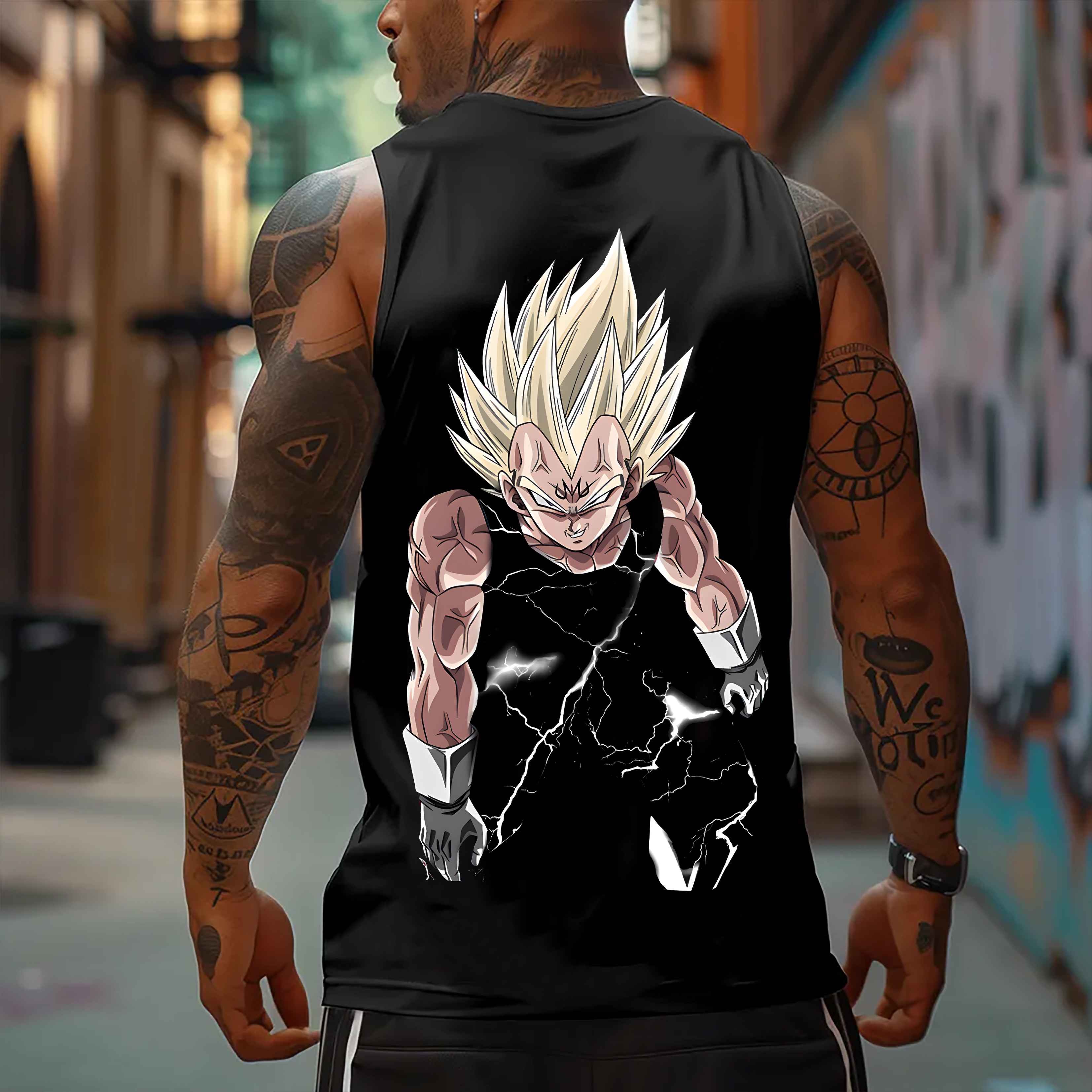Oversized Anime Print Gym Tank Top丨Dragon Ball