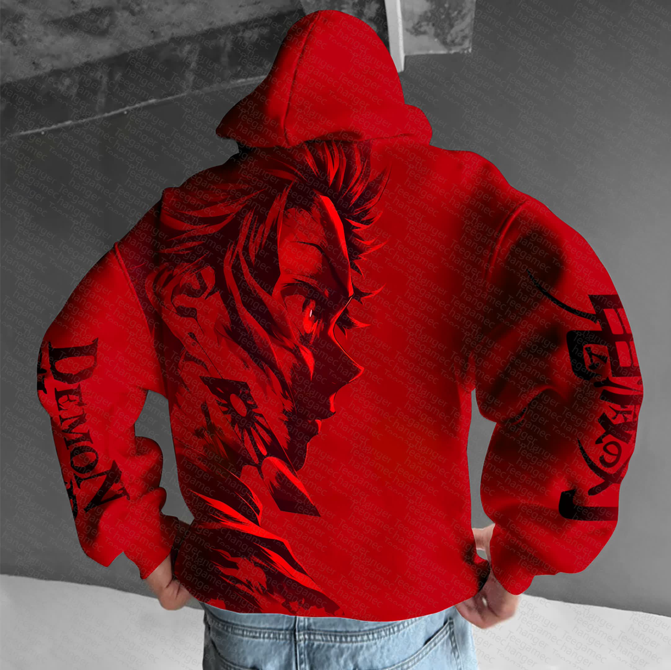 Unisex “Demon Slayer” Anime Graphic Streetwear Vintage Hoodie