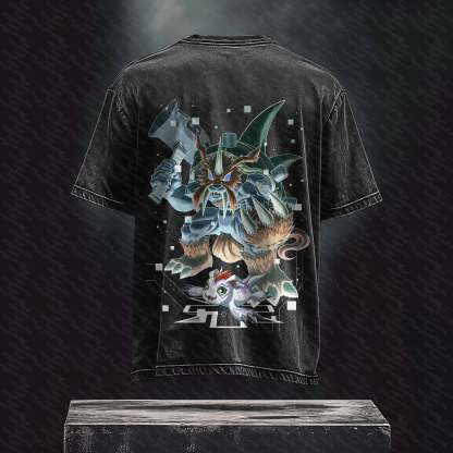 Unisex Anime Inspired Vintage Washed T-Shirt丨 Digimon