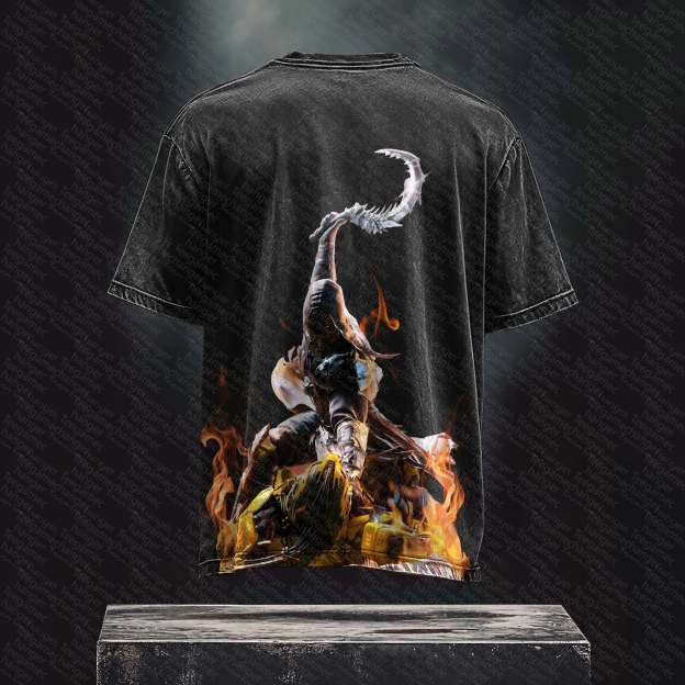 Unisex  Inspired Vintage Washed T-Shirt丨 Mortal Kombat