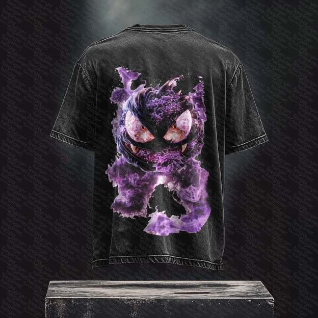 Unisex Anime Inspired Vintage Washed T-Shirt丨 Pokémon