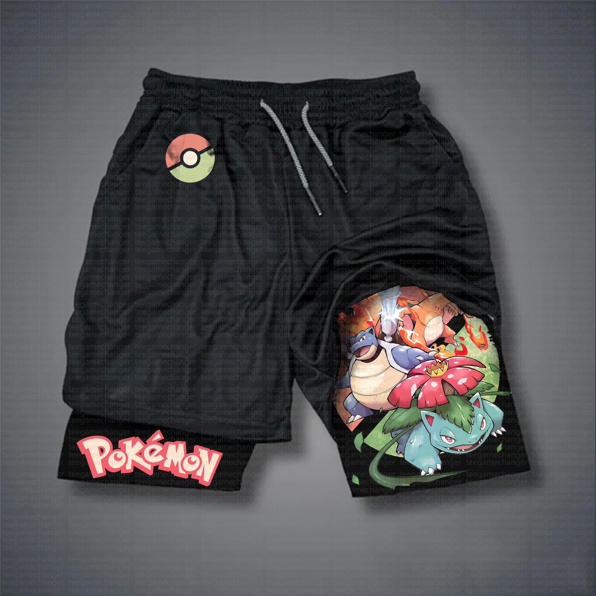 Unisex  “Pokémon” Casual Anime Streetwear Shorts