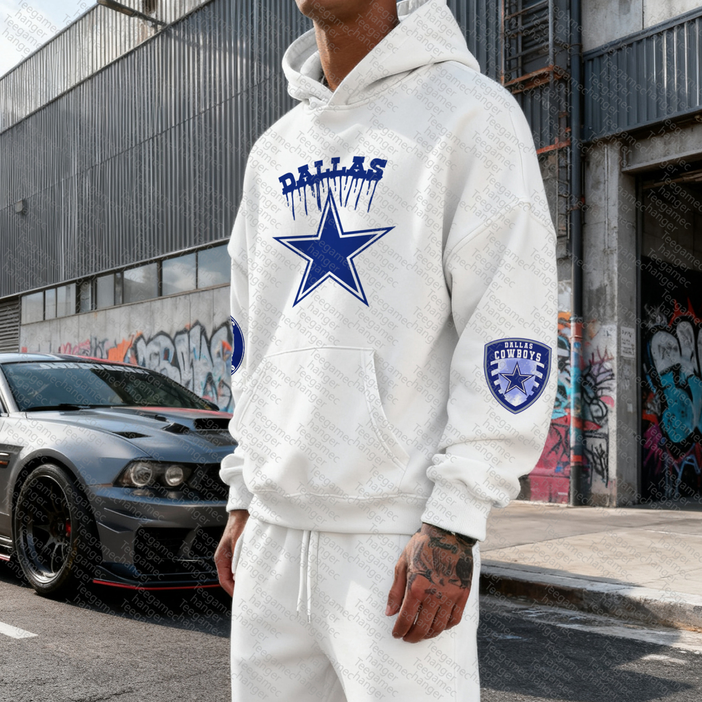 Unisex "Dallas Cowboys" Graphic Streetwear Vintage Plush Hoodie
