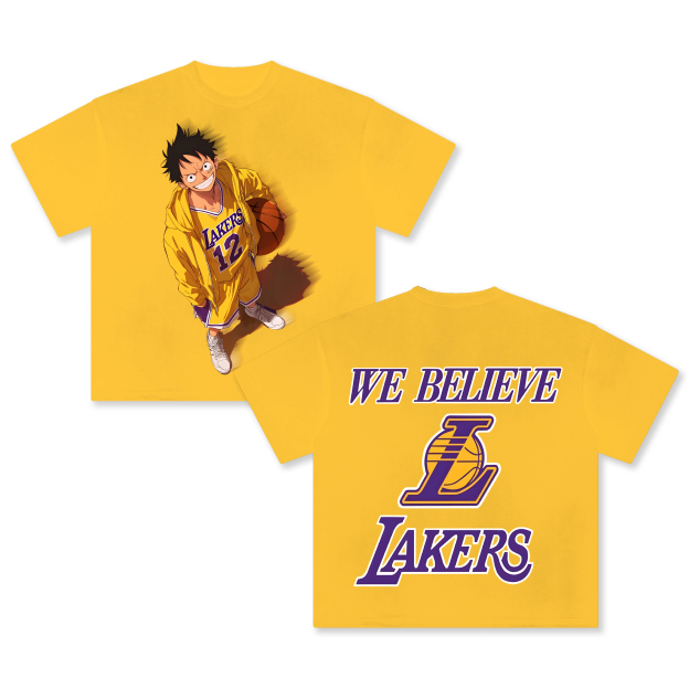 Unisex Vintage Tee丨 Lakers X One Piece Tee