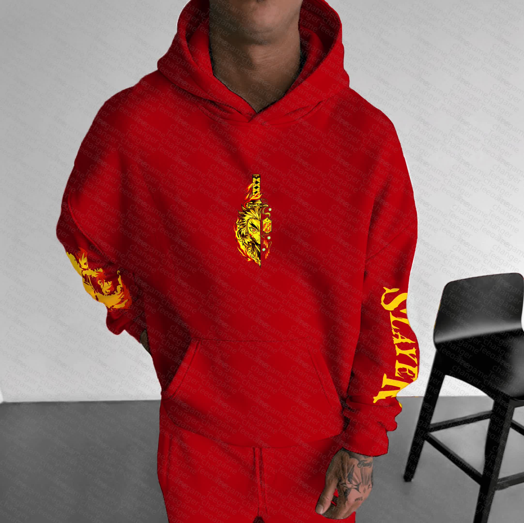 Unisex “Demon Slayer” Anime Graphic Streetwear Vintage Hoodie