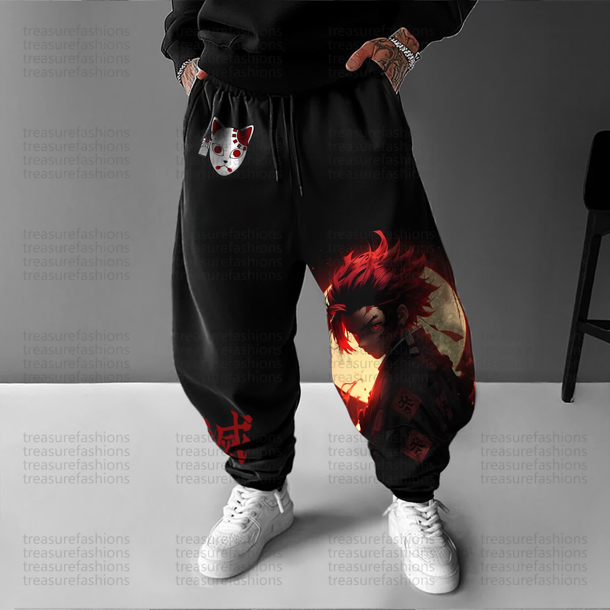 Unisex Anime Inspired Vintage Pants丨Demon Slayer