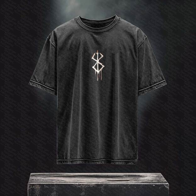 Unisex Anime Inspired Vintage Washed T-Shirt丨 Berserk