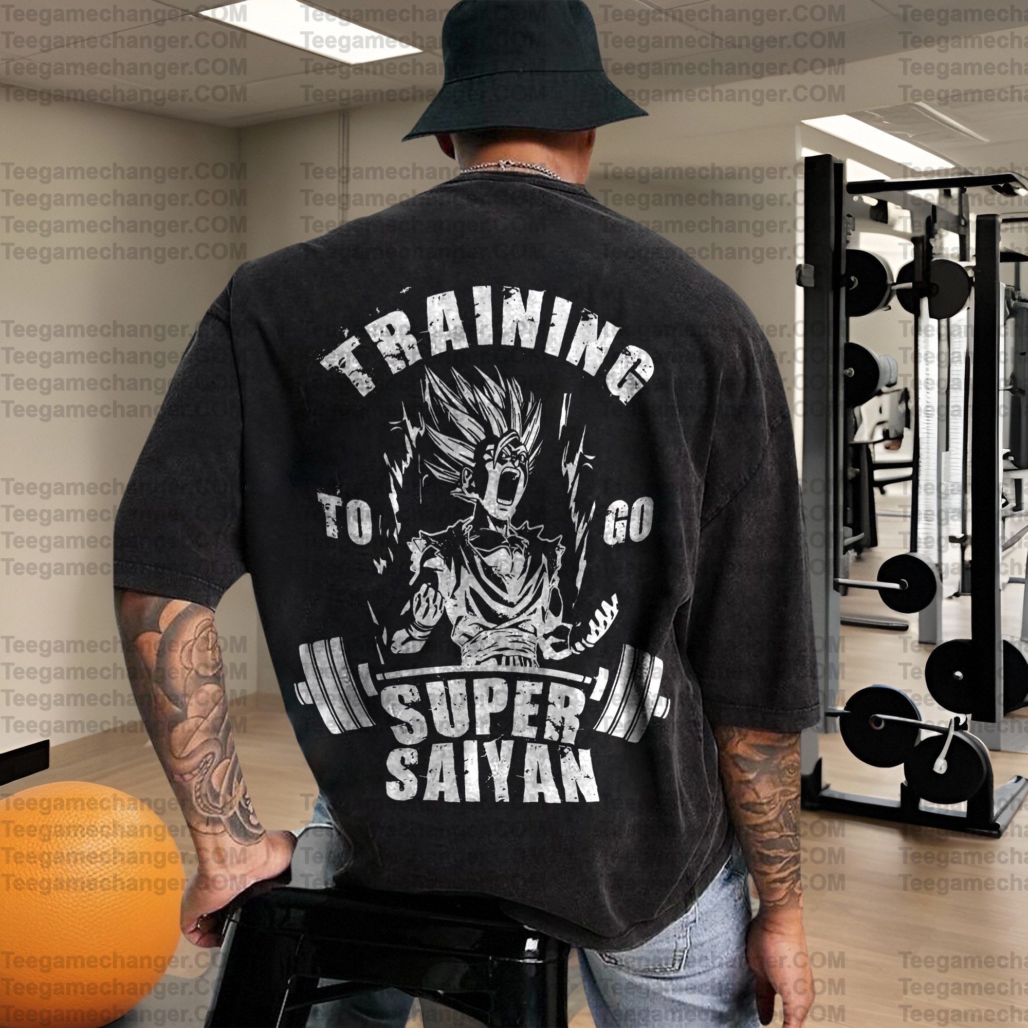 Vintage 3D Direct Inkjet Printed Washed Unisex T-Shirt