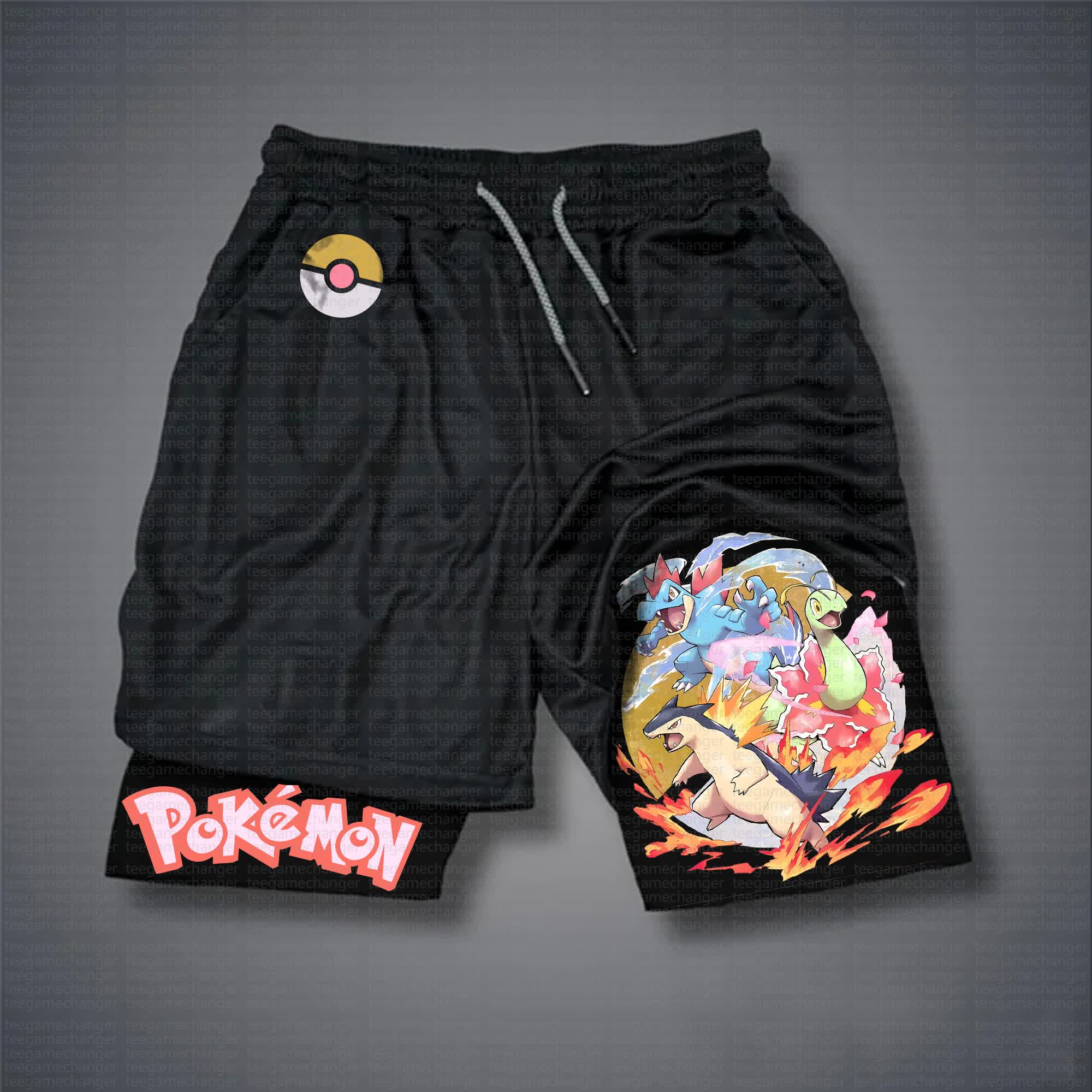 Unisex  “Pokémon” Casual Anime Streetwear Shorts
