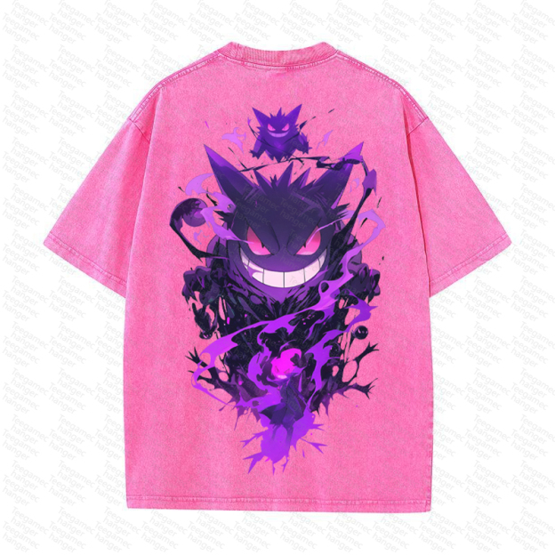 Unisex High Quality Inspired Vintage Washed 3D Direct Injection T-Shirt