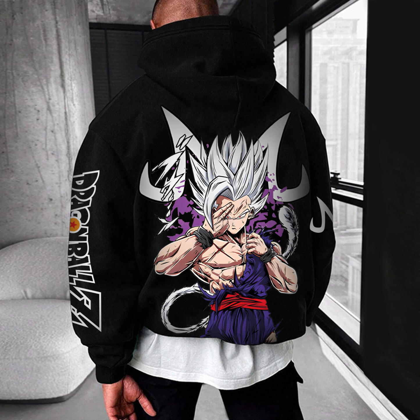 Anime "Dragon Ball" Character "Super Saiyan" Pattern Print Hoodie