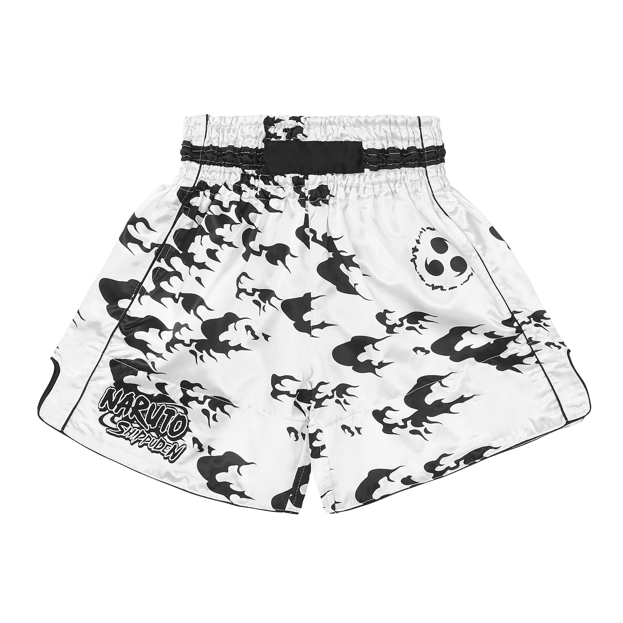 SHIPPUDEN CURSE MARK MUAY THAI SHORTS (WHITE)
