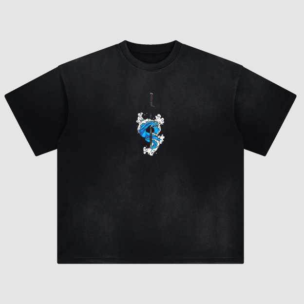 Unisex Fit ANIME Washed T-Shirt