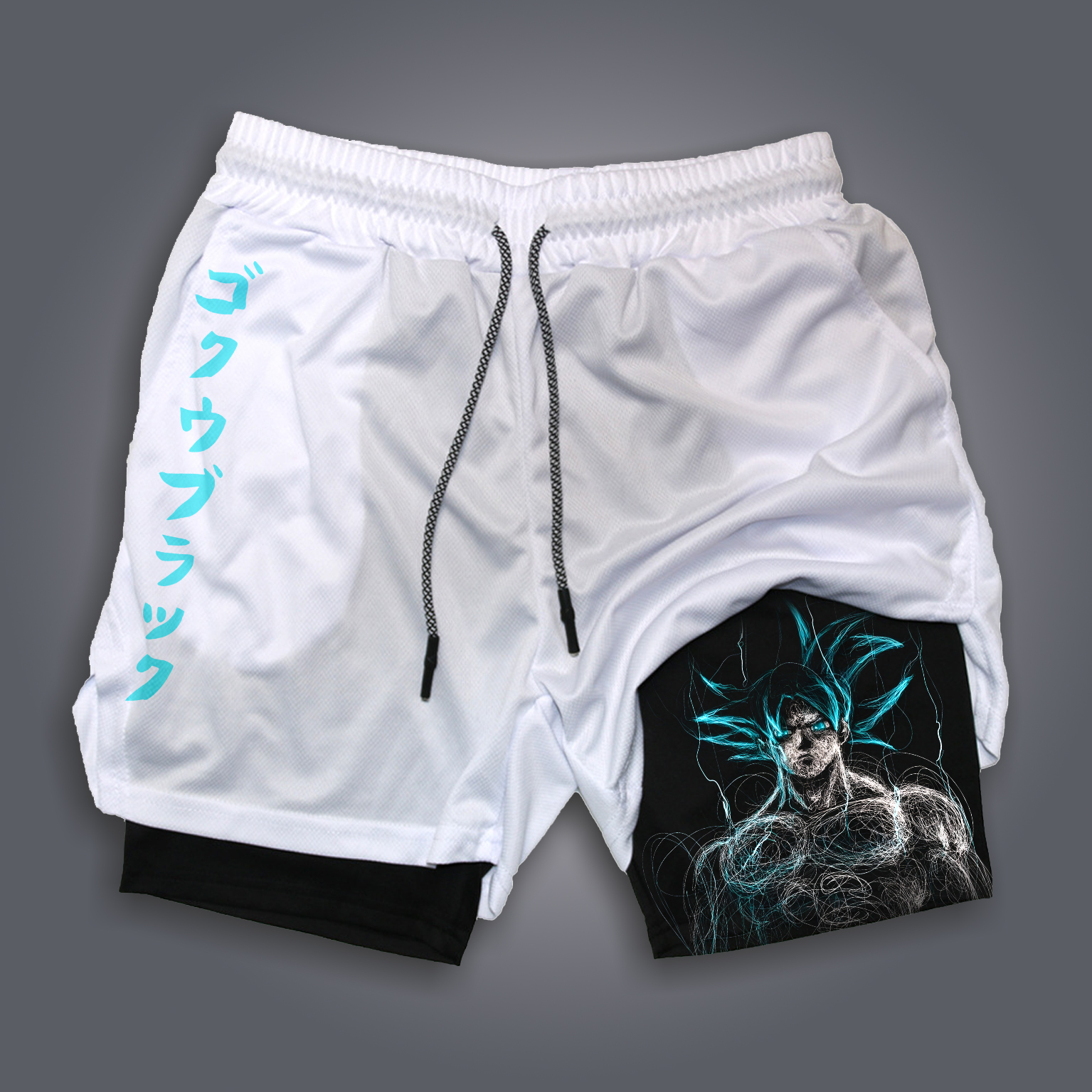 Unisex Anime Print Drawstring Dragon Ball Shorts