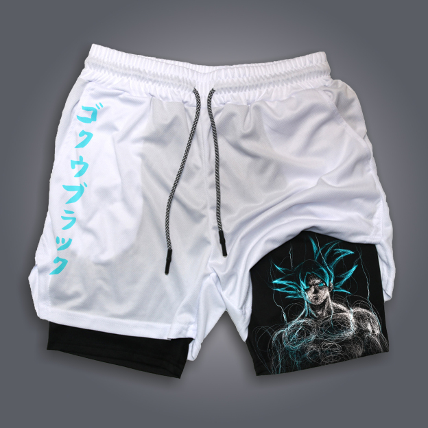 Unisex Anime Print Drawstring Dragon Ball Shorts