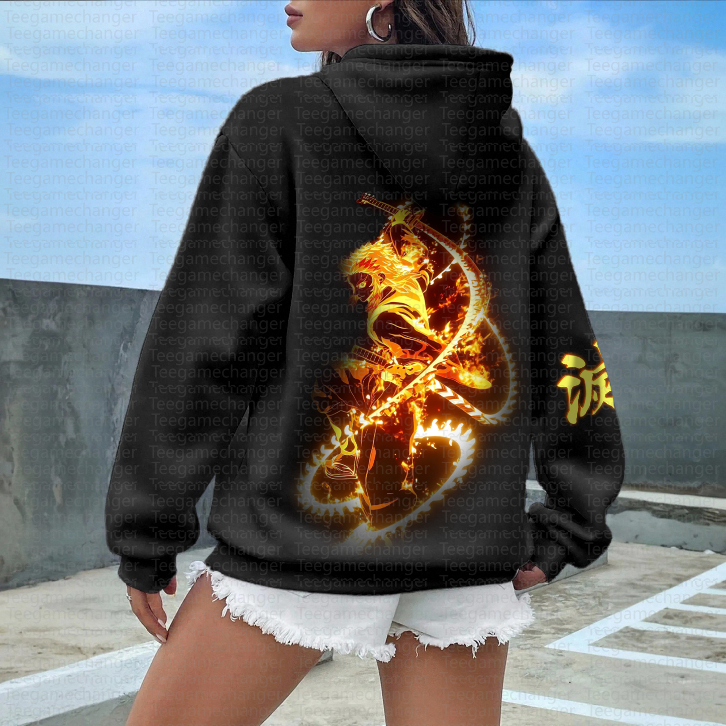 Unisex Anime Graphic Streetwear Vintage Hoodie丨Demon Slayer X Pokémon